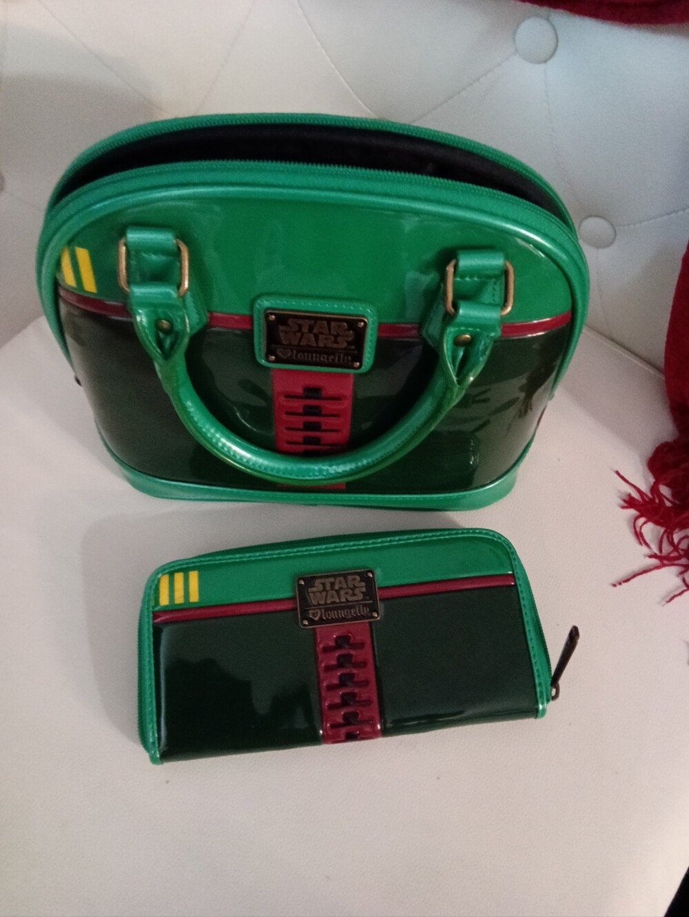Loungefly Star Wars Patent Boba Fett Mini Dome and Wallet Set